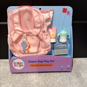 Target Pink Diaper Bag Play Set with Pastel Accessories